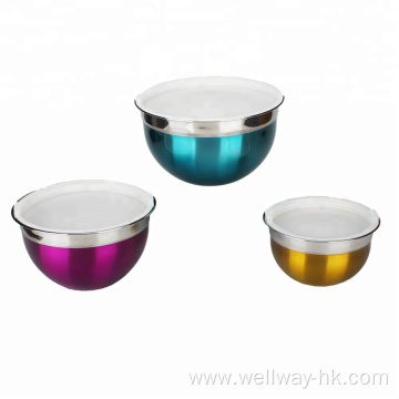 5 Piece Color Painting Mixing Bowls With Lids